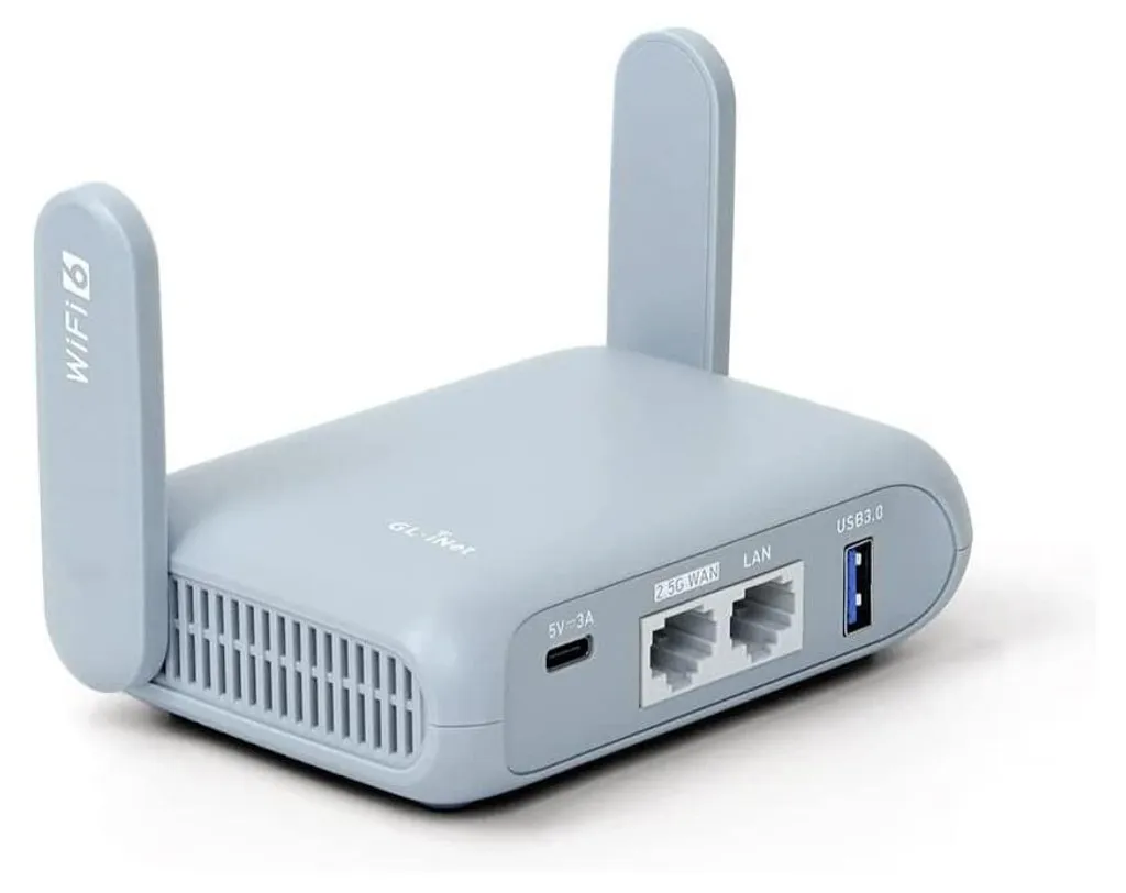GL.iNet GL-MT3000 Beryl AX Routeur WiFi 6 de Voyage avec Port WAN 2.5G