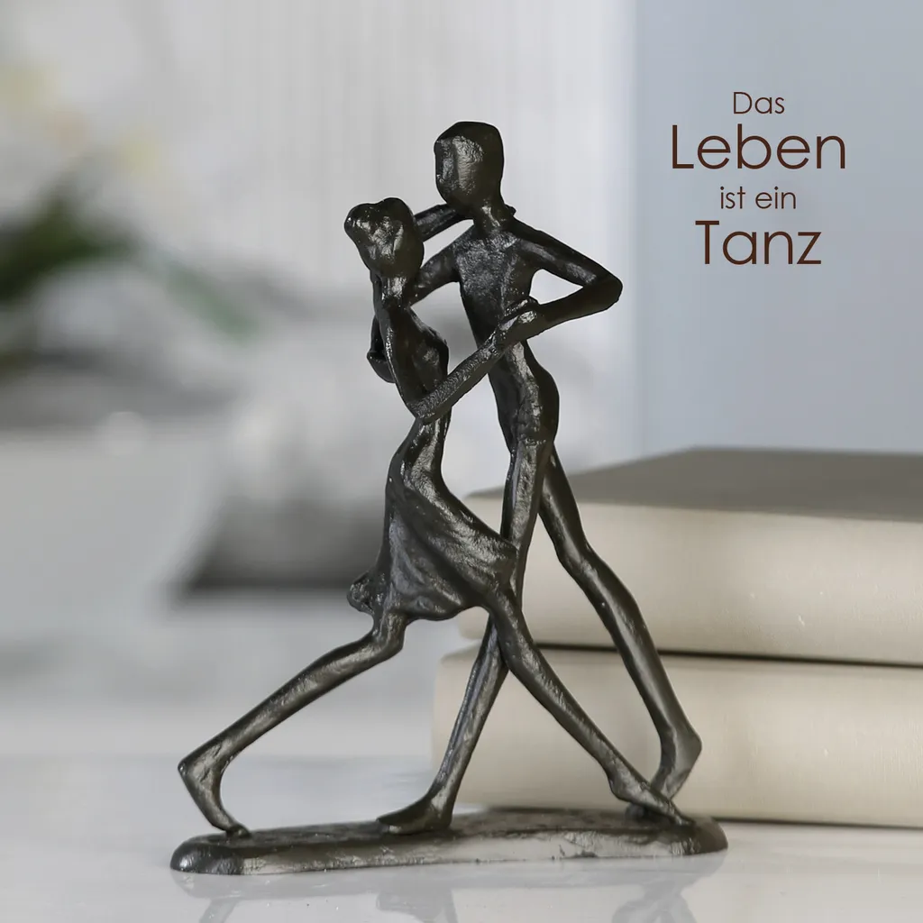 Statue Déco Danse pour Intérieur Design - Sculpture en Fer Bruni 17 cm - 2