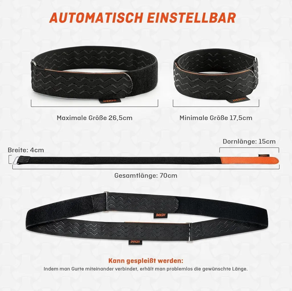 Sangles porte-vélos 70cm à scratch robuste - Fixation rapide réglable x4