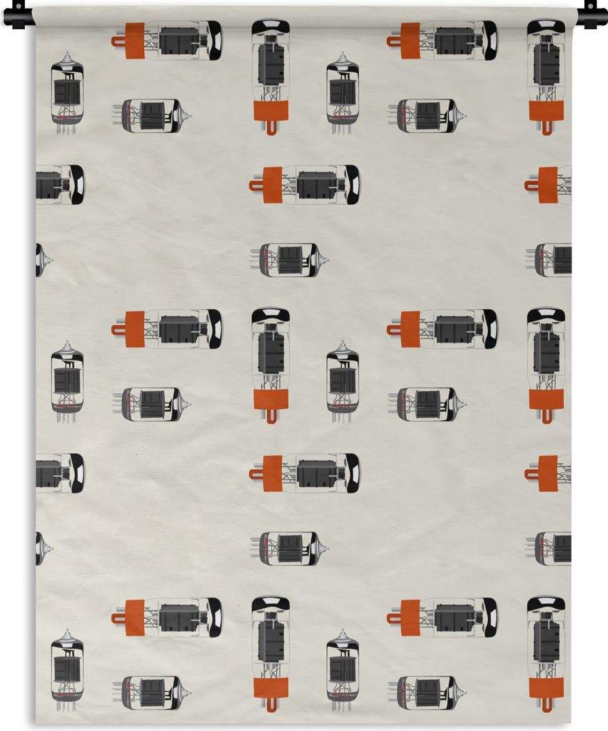 MuchoWow Wandteppich Wandbehang Vintage - Lampe - Muster 150x200 cm Tapisserie Dekoration Wandtuch - Wandaufhängung - Moderner