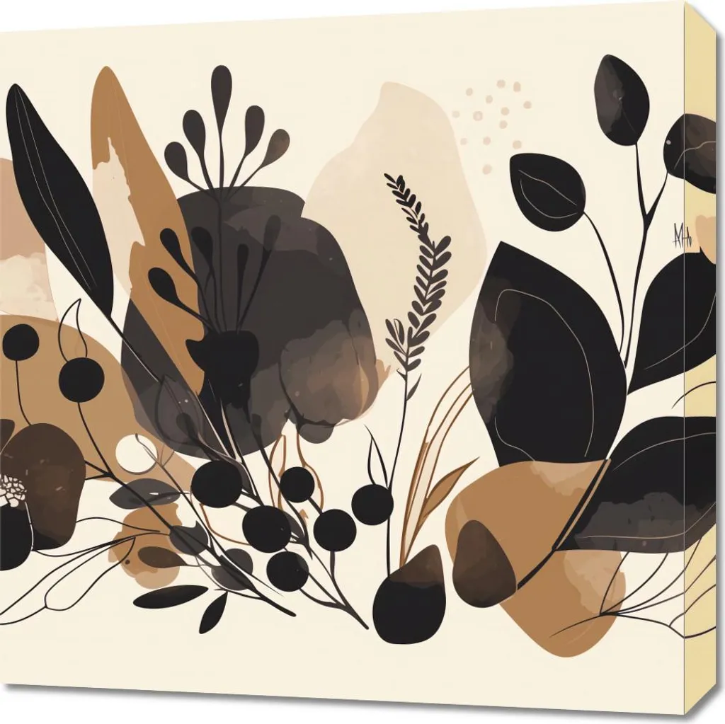 Quadro Flora 60x60: Tendenza Boho e Toni della Terra per la tua Casa