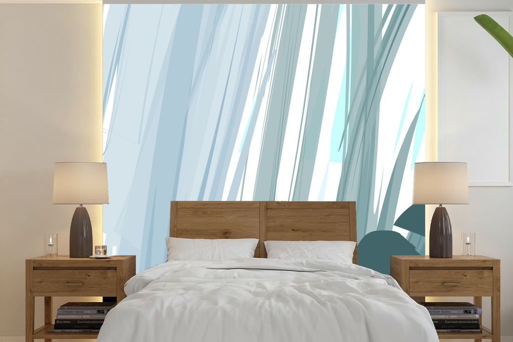 MuchoWow Fototapete für Wohnzimmer oder Schlafzimmer Wandtapete Vinyl Motivtapete Sommer - Spot - Grün - 260x260 cm - Papiertapeten