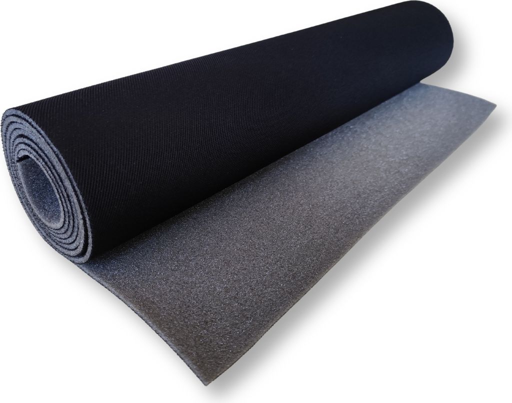 TAPHICEROS Dachhimmel Stoff, Meterware Innenraumverkleidung Reparatur Autohimmelstoff, Schwarz, 2000 x 180 cm