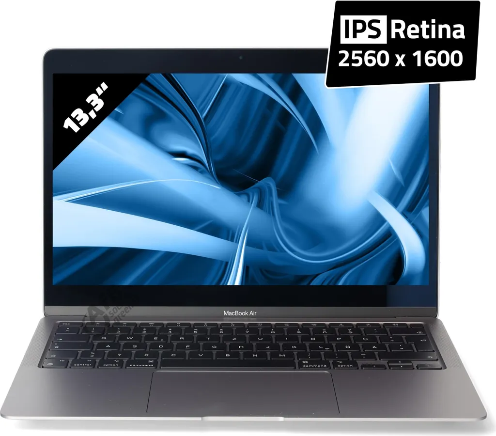 Apple MacBook Air 13 2020 Notebook 13,3 Zoll M1 16GB 256GB SSD macOS Space Gray