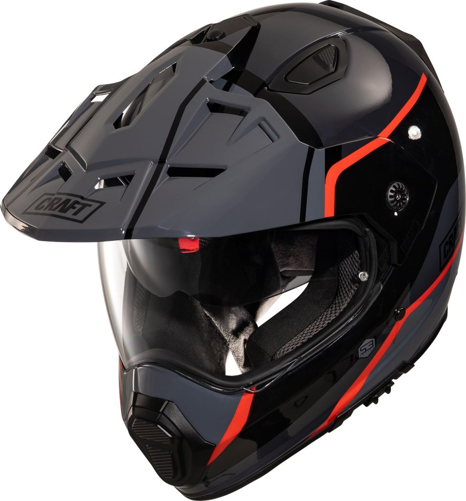 Craft Fiberglas Endurohelm mit Visier und Belüftung, ECE 22/06