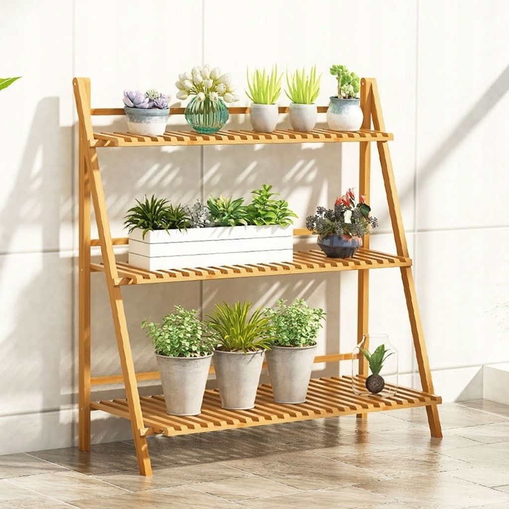Bambusständer, Blumenständer, Blumenleiter, Blumenbeet Produktbild 8