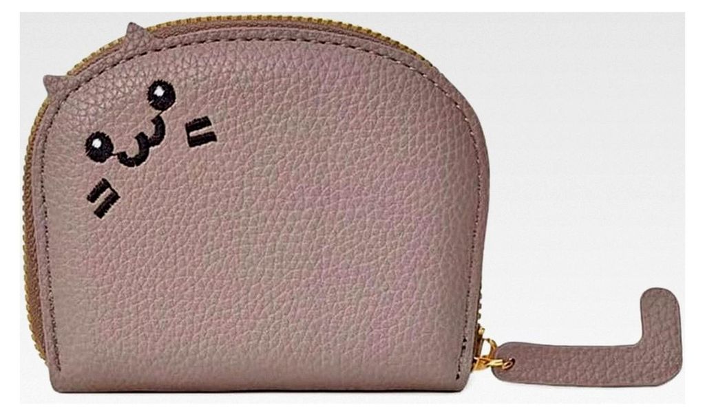 Kleine Geldbörse für Damen, modernes und leichtes Design, ideal für Karten und Münzen (Grau Elefant)