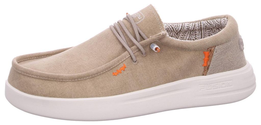 Fusion Leinenschuh Beige in Gr. 44