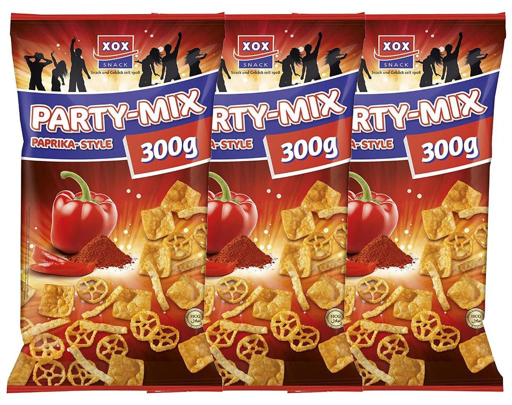 XOX Partymix Paprika Style Pomme de terre Froment Snack Image du produit 