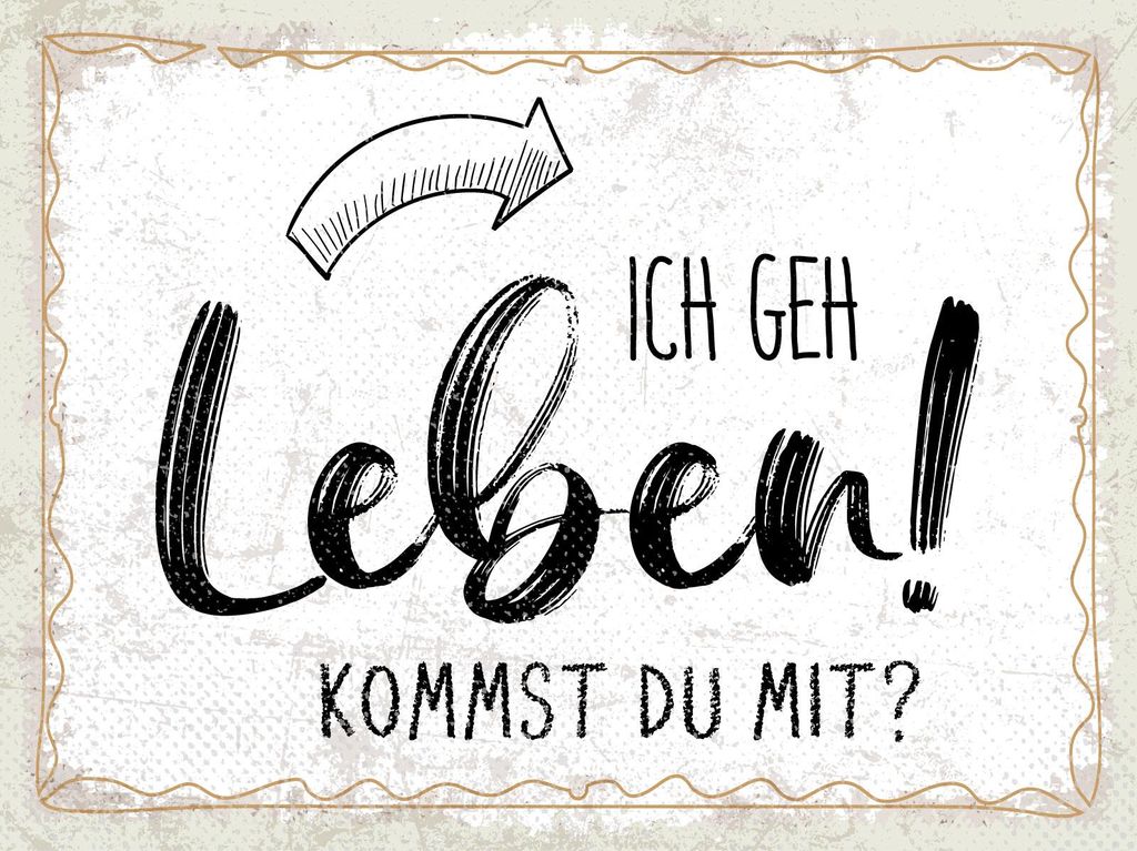 vianmo Blechschild 30x40 cm Ich geh Leben. Kommst du mit