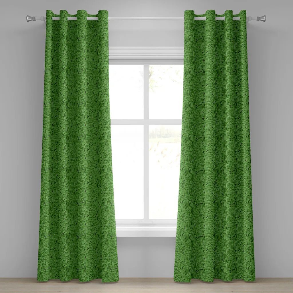 Rideau de salon vert 280x245 cm pour ambiance naturelle et apaisante
