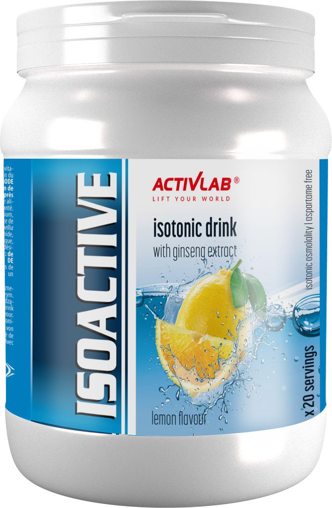 Activlab ISOACTIVE Isotonic Drink 630g, optimale Zusammensetzung aus Elektrolyten, Mineralstoffen, Kohlenhydraten und B-Vitaminen - Zitrone