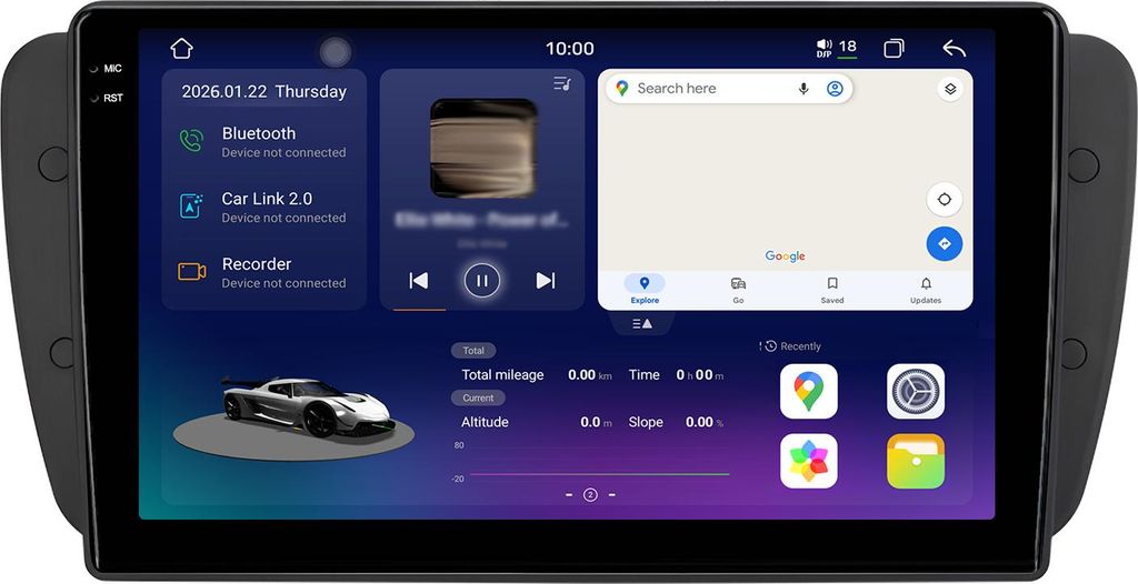 2k Display Android Radio 128GB für Seat Ibiza 2009–2013 Carplay Android Auto Navi 4G LTE Bluetooth DAB+ Rückfahrkamera Lenkradsteuerung