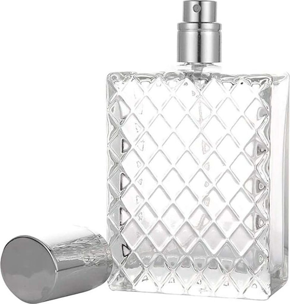 100ml quadratische Klarglasflasche Produktbild 
