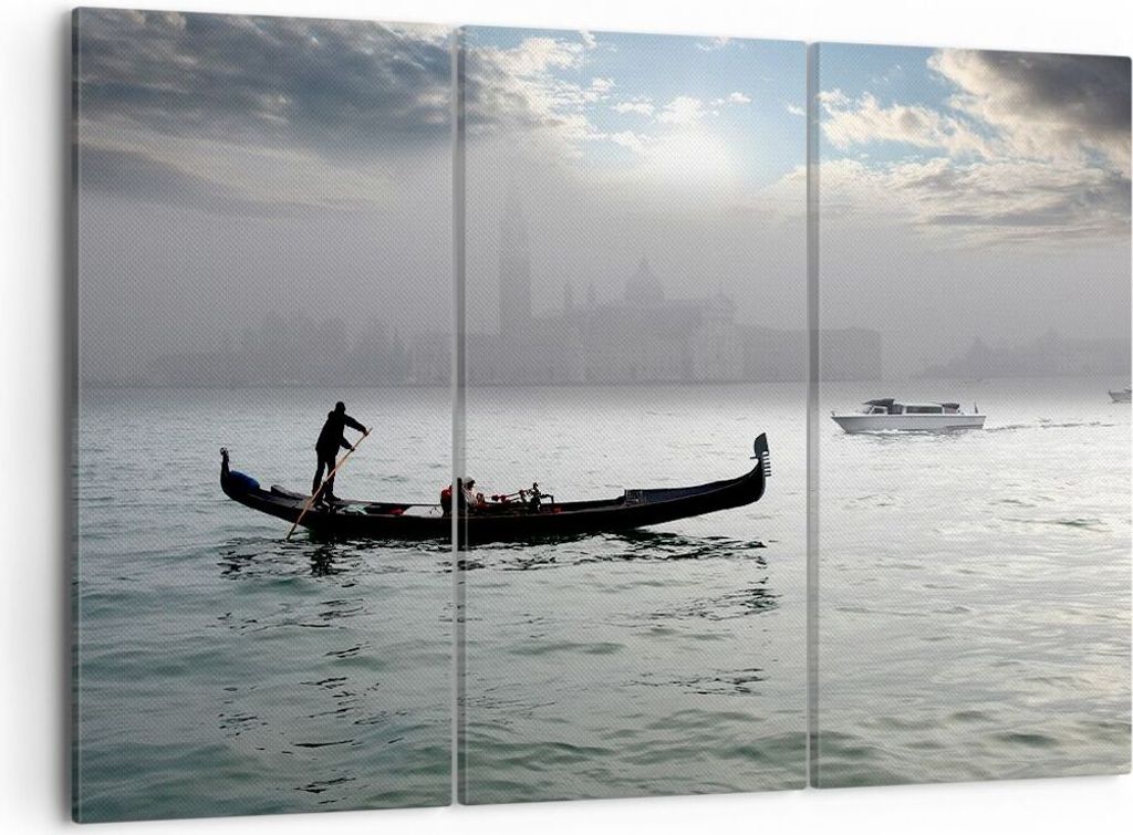 Bild auf Leinwand - Leinwandbild - Venedig italien stadt wasser - 105x70cm - Wand Bild - Wanddeko - Leinwanddruck - Bilder - Kunstdruck - Wanddekor...