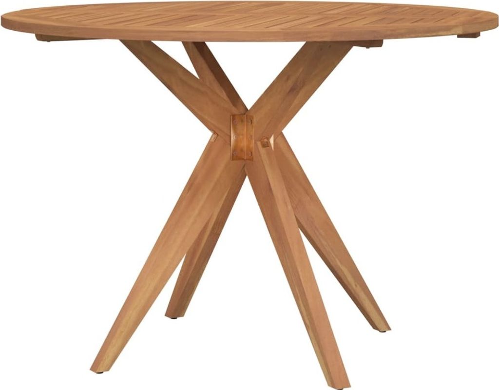 vidaXL Gartentisch Rund Ø110x75 cm Massivholz Akazie Produktbild 