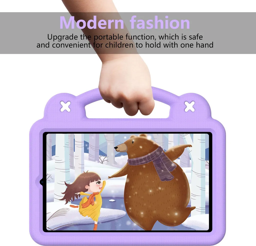 Simpatica Custodia Viola per Bambini Huawei MediaPad M5 Lite 8.0 - 6
