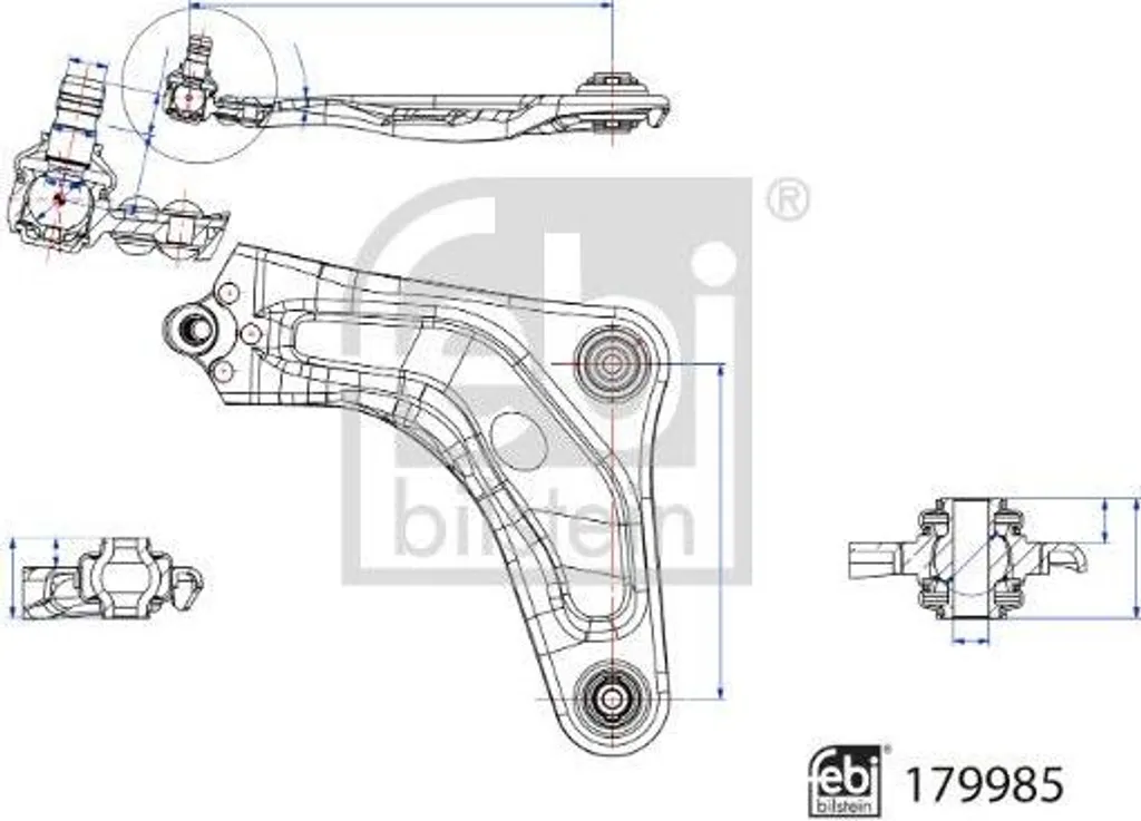Bras de suspension FEBI 179985 pour DS3 et 208 - OE 9811205080 Qualité
