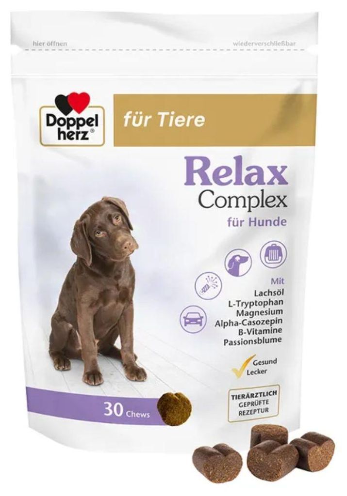 Double Heart for Animals Relax Complex Chews pro psy 30 ks Obrázek produktu 