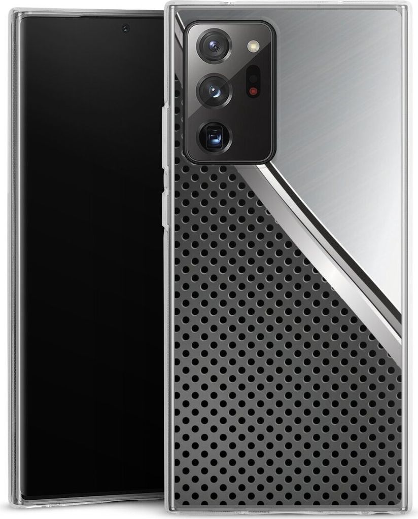 DeinDesign Handyhülle für Samsung Galaxy Note 20 Ultra Silikon Hülle Case Smartphone Schutzhülle Carbon Metall Stahl
