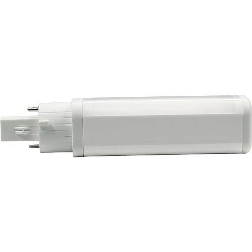A white LED light bulb with a G24q-2 base is shown against a white background.