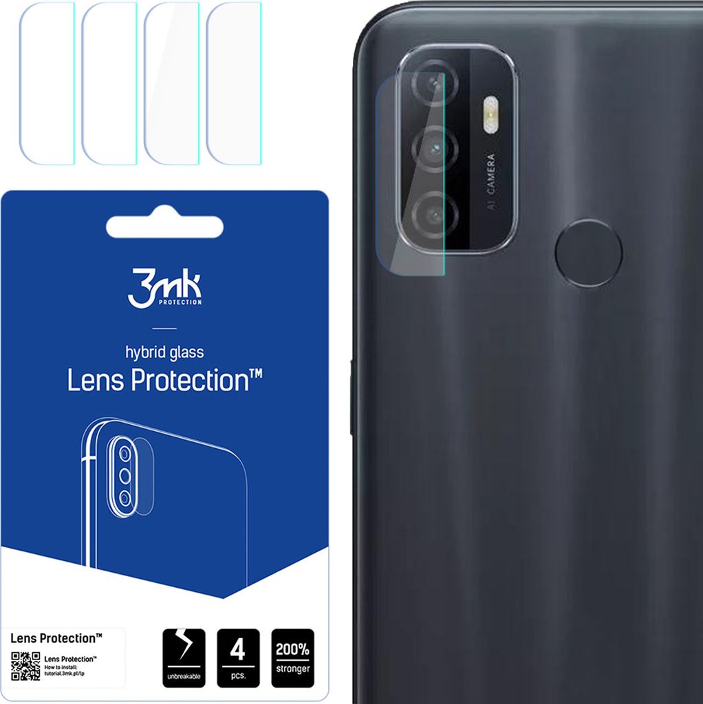 3mk Hybridglas Lens Protection für Oppo A11s Kamera Objektiv Kameralinse 0,16mm 6H (4 Stück)