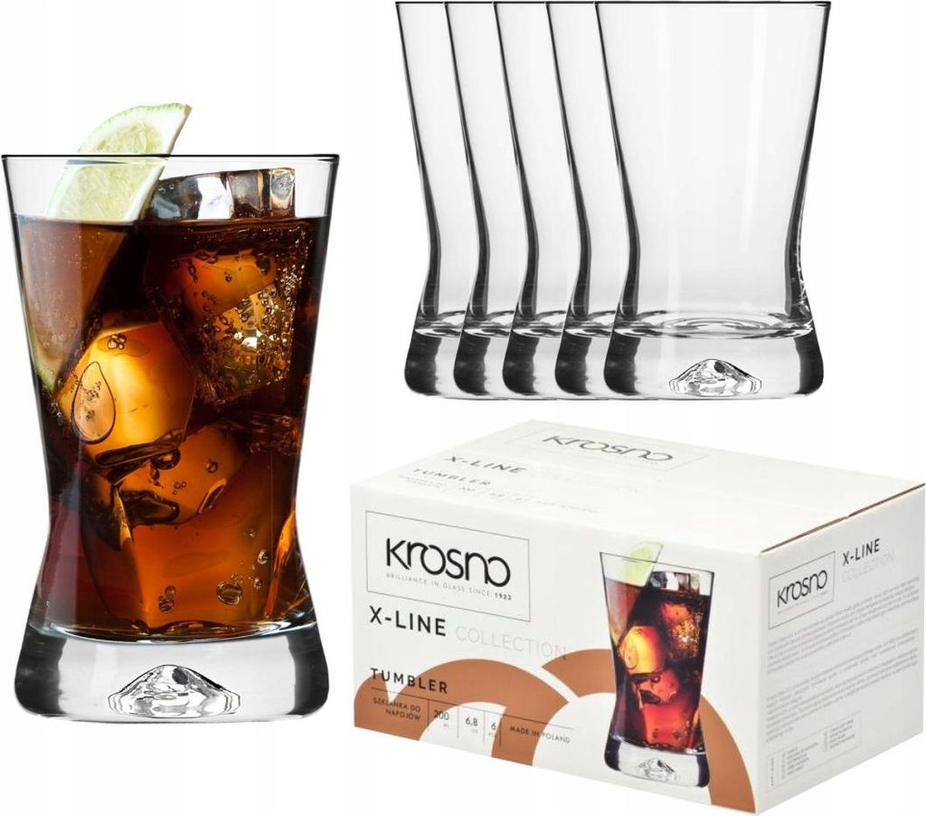 Komplet 6 szklanek wysokich X-Line 200 ml Zdjęcie produktu 