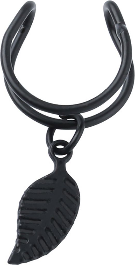 Ohrring Stilvoller, ausgehöhlter U-förmiger Metall-Ohrstecker ohne Piercing zum Geburtstag-Schwarz