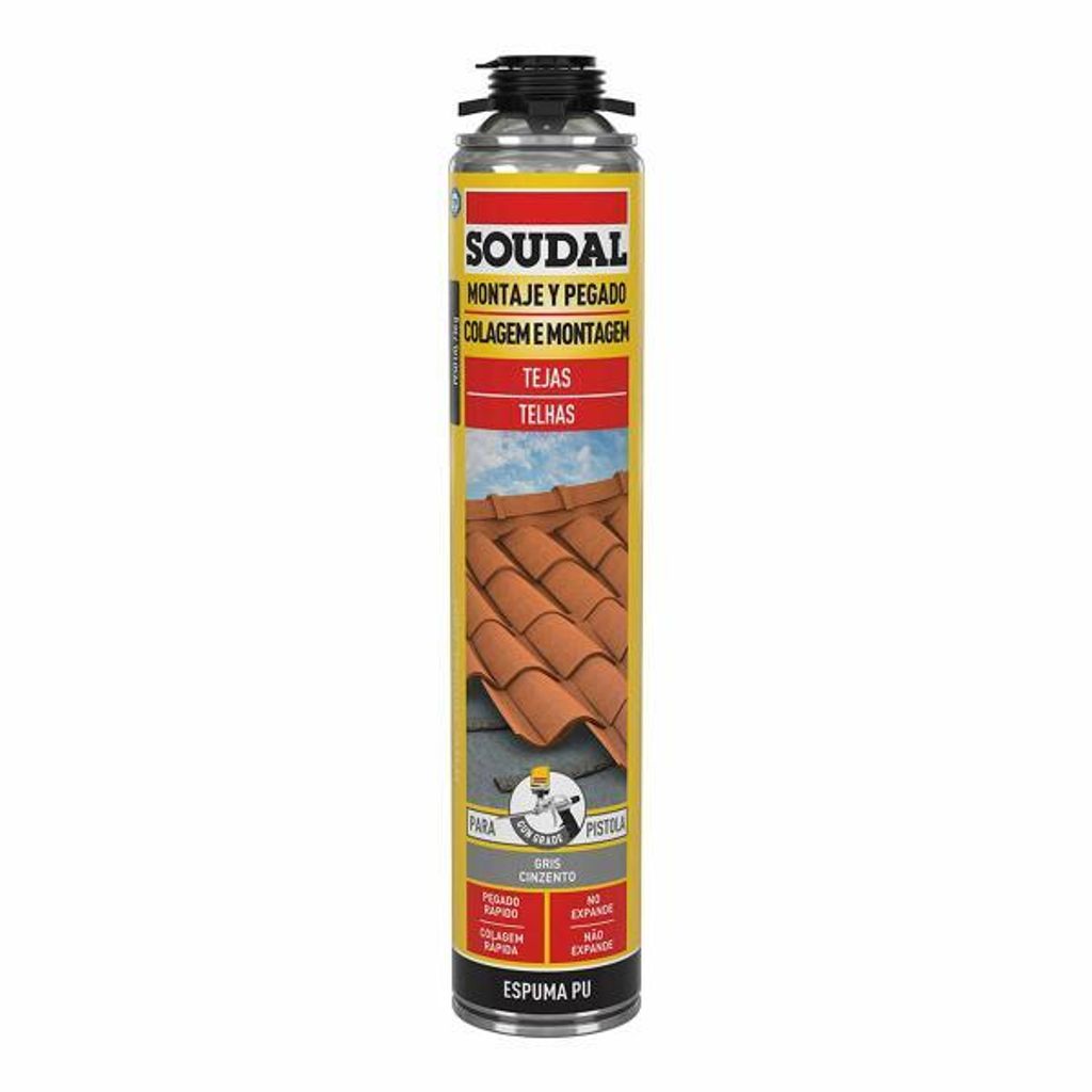 Pistola de espuma de poliuretano Schaum Soudal, color gris, Imagen del producto 