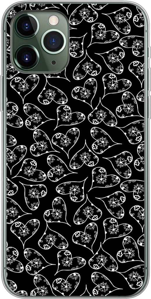 MuchoWow Handyhülle Schutzhülle Hülle für Telefoonhoesje iPhone 11 Pro Mädchen - Herz - Blumen - Muster - Mädchen - Kinder - Baby Silikon S...