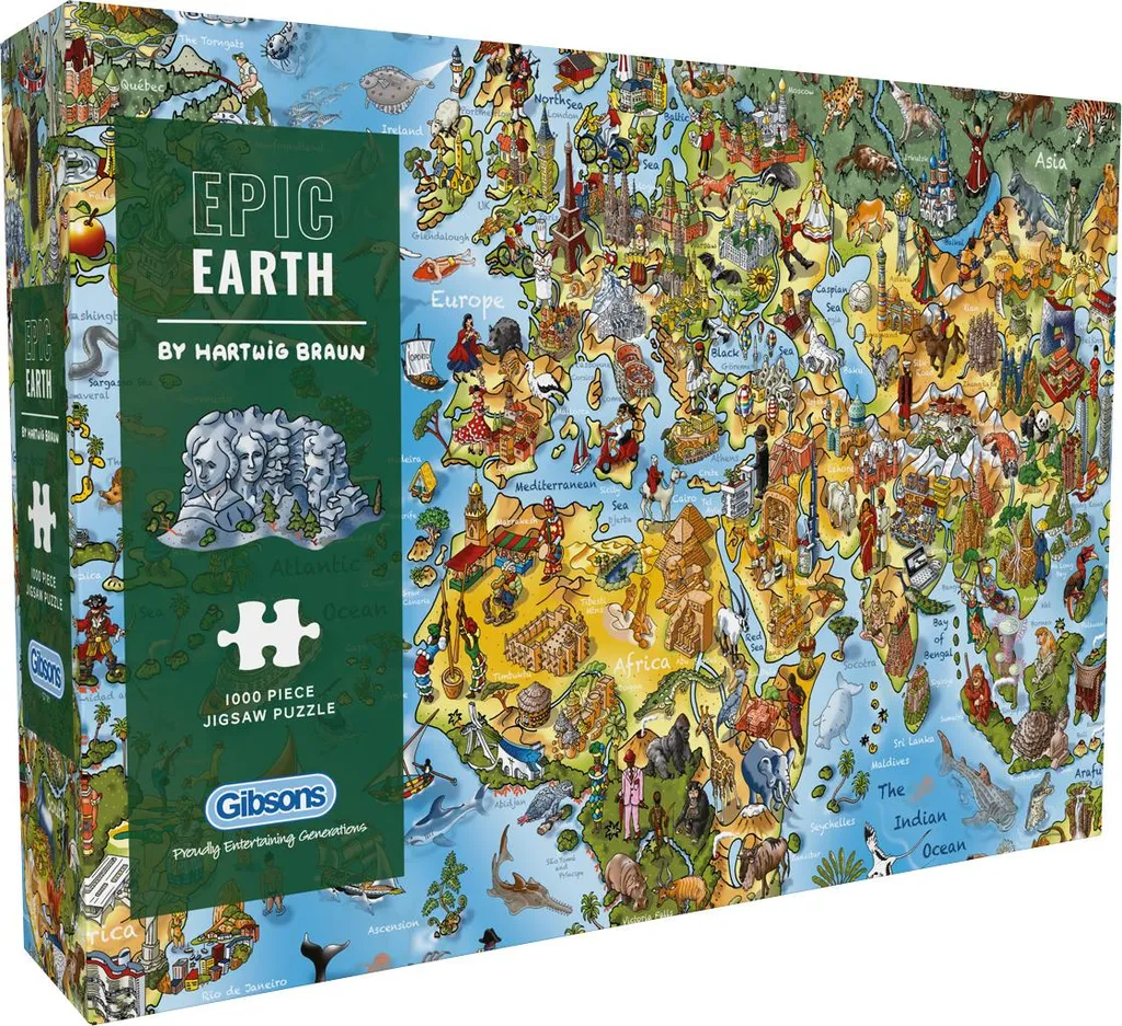 Puzzle 1000 pièces adulte Epic Earth Gibsons - Jeu de réflexion nature