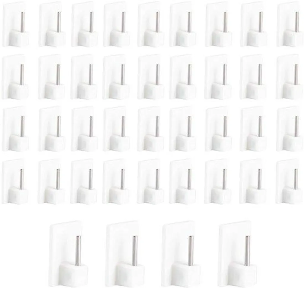 Porte-rideaux adhésifs sans trou ni vis - Solution pour locataire 40 pcs