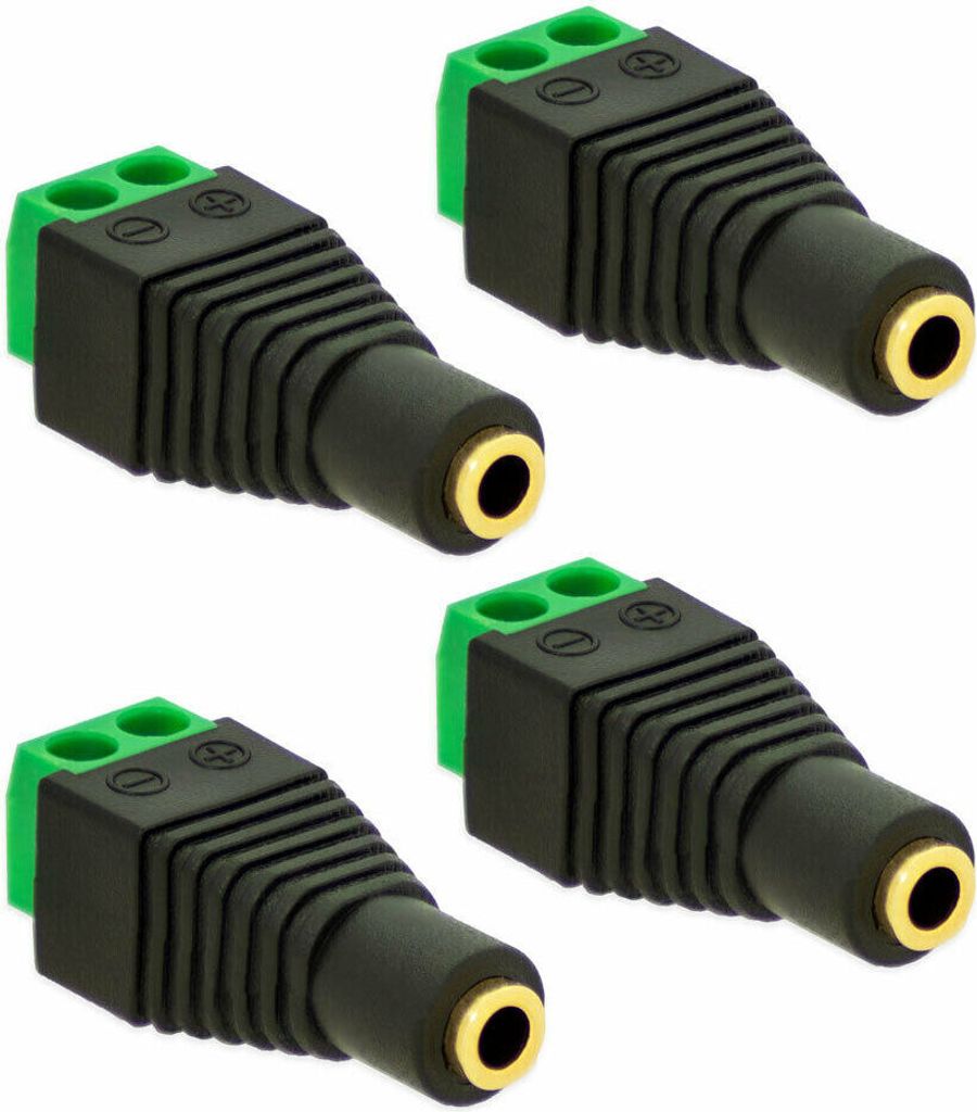 4X Klinken Buchse 3,5mm Adapter > Terminal Block 2-Pin Produktbild 