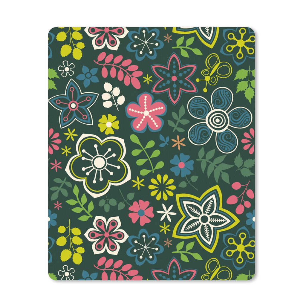 Podložka pod myš - Listy - vzory - kvety - 19x23cm - Obrázok produktu 