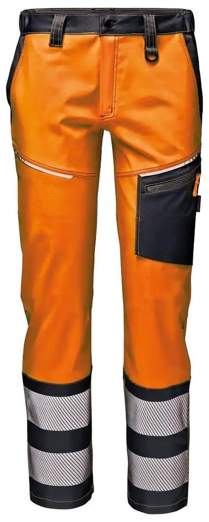 Sir Safety Mistral Warnschutzhose Herren mit Reflexstreifen EN ISO 20471 Klasse 2, 40, HV ORANGE/GRAU