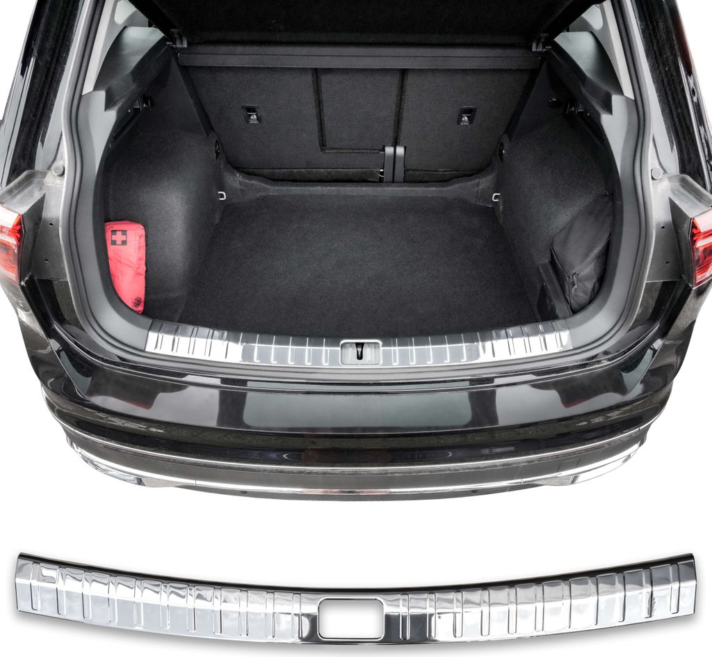 Ladekantenschutz Edelstahl innen Chrom passend für VW Tiguan II | BJ ab 2016>