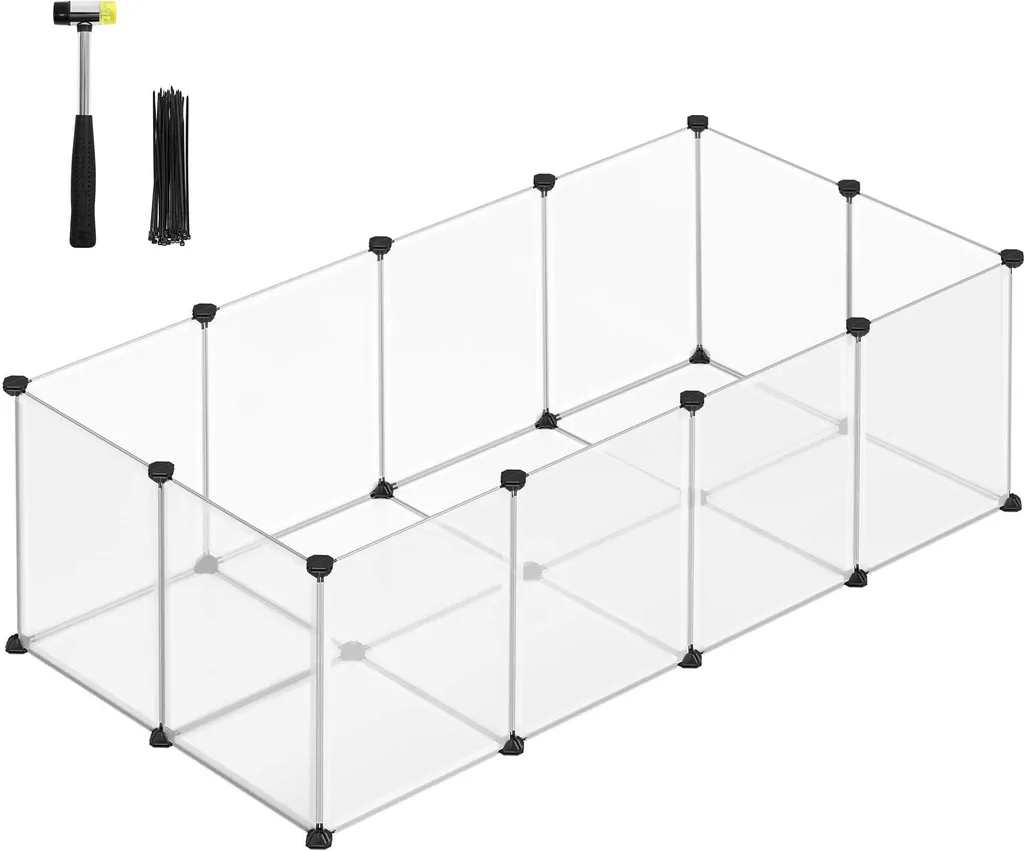 Enceinte Transparente Noire Design pour Animaux - Son Haute Fidélité 360