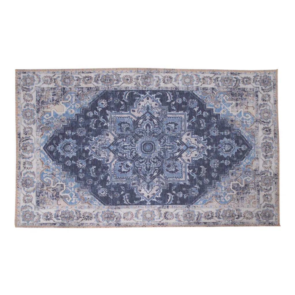 Grand tapis salon 200x300 cm bleu collection Hawai - Tapis contemporain