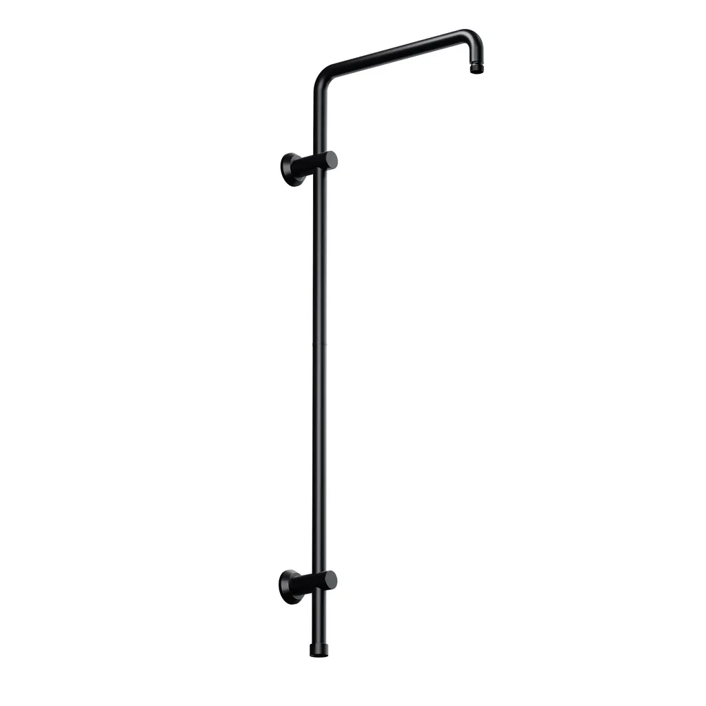 JOHO Asta doccia in acciaio inox con fissaggio a parete variabile, asta a muro per doccia a pioggia colonna doccia con lunghezza fissa 92cm nero