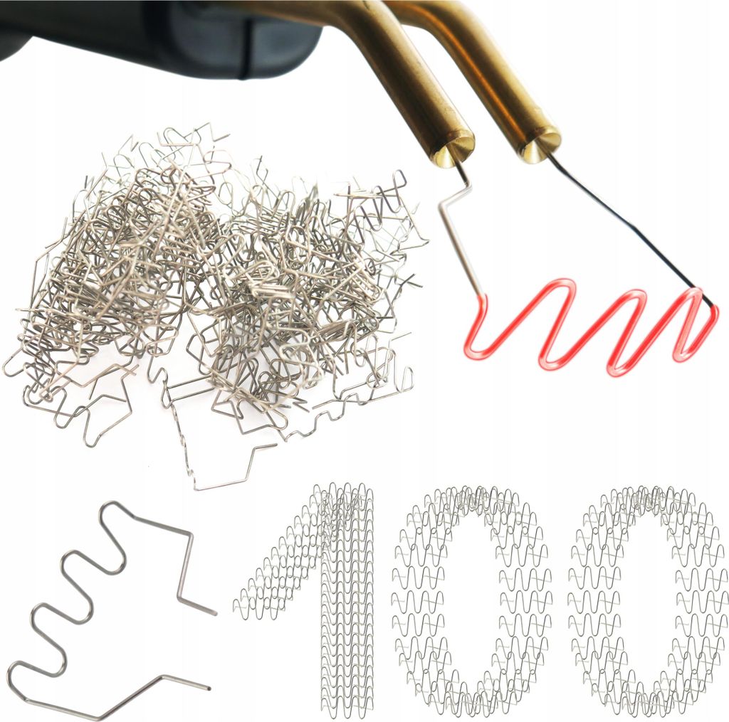 Heftklammern zur Reparatur von Kunststoff RS98 100 Stück 0,8 mm Sehr große Welle