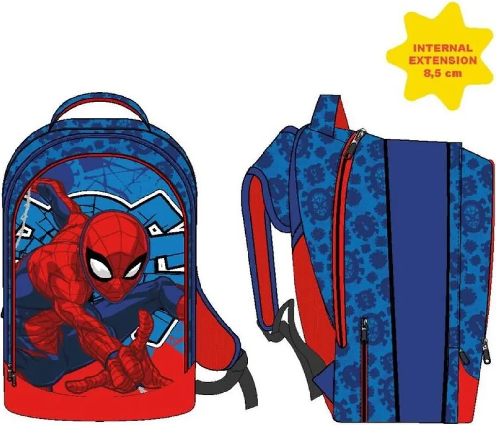 Zaino Scolastico Spiderman Per Bambini - Marvel Ufficiale - Stile Fumetto