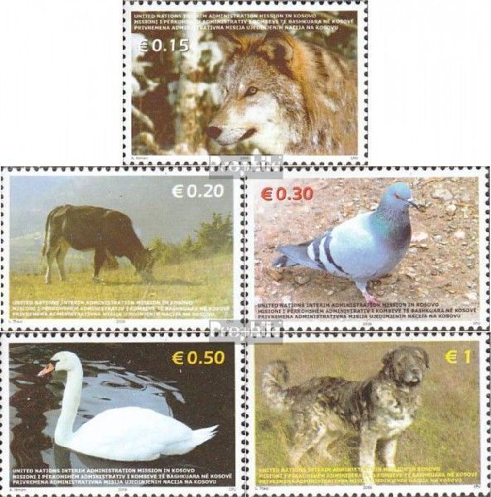 Briefmarken Kosovo 2006 Mi 45-49 (kompl.Ausg.) postfrisch Tiere