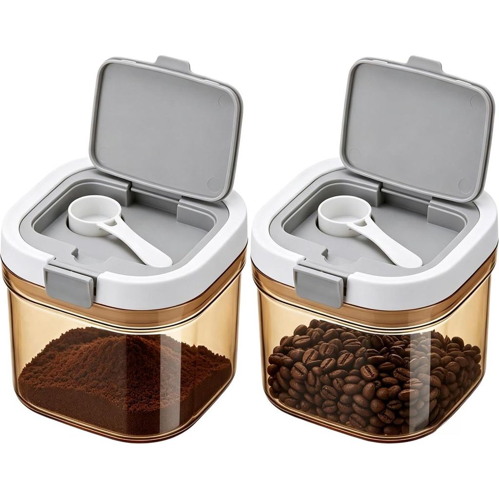 2er-Set Kaffeedosen mit Löffel, 800 ml luftdichte Produktbild 