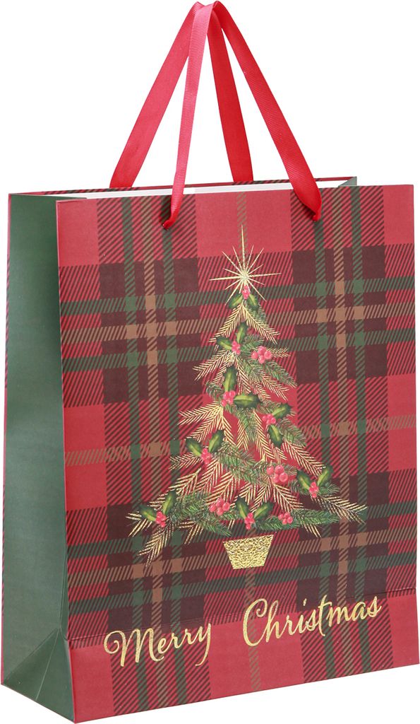 Geschenktüte Weihnachten 26x10x32cm mit Henkel und Motiv 1 Produktbild 2