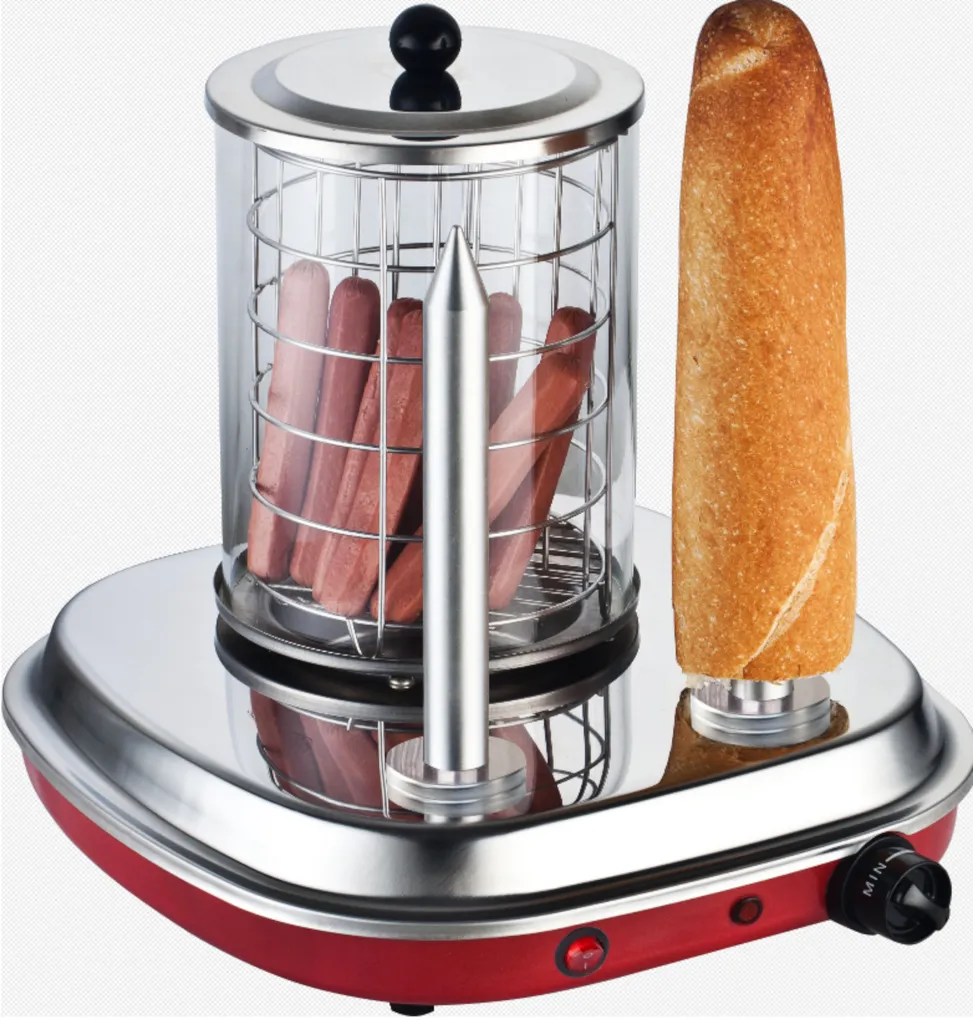 Machine hot-dog Guzzanti GZ 460 - Cuisson vapeur et design rouge