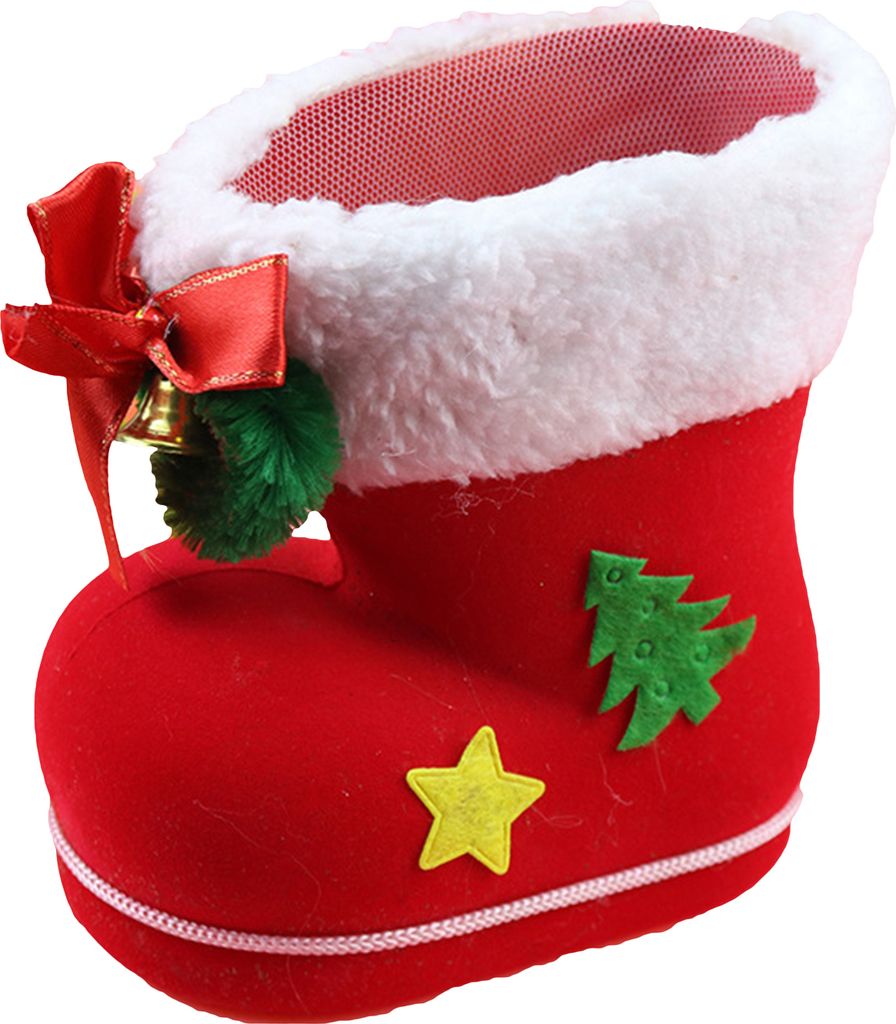 Weihnachtsstiefel wiederverwenden Steigerung der Atmosphäre dekorieren Weihnachtsdekoration Süßigkeitenstiefel für Geschenke-Größen:L