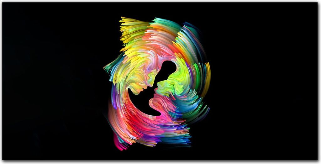 Coloray Küchenrückwand 100x50 Spritzschutz aus Glas - Er und sie