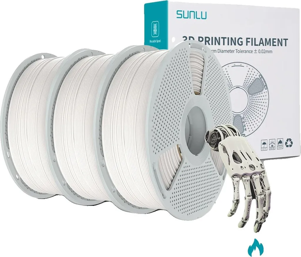 Bobine Filament PA Nylon 3KG NAT pour Impression 3D Haute Résistance