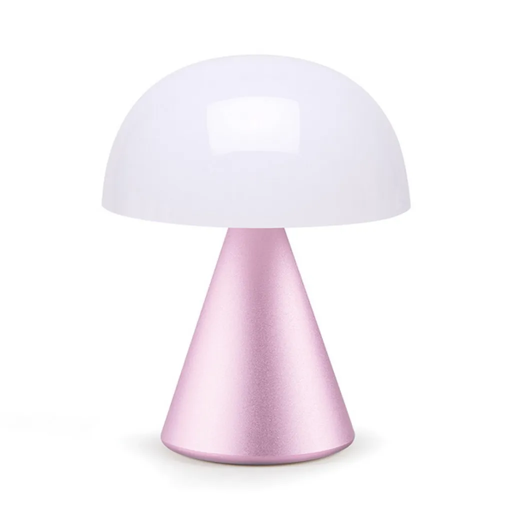 Lampe LED nomade Lexon Mina L rose clair veilleuse tactile de nuit