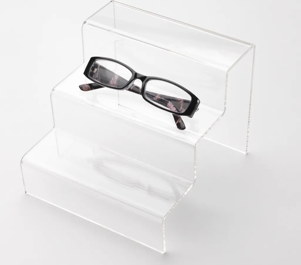 Présentoir Deflecto 3 marches transparent 175x150x190mm - Réf 70104